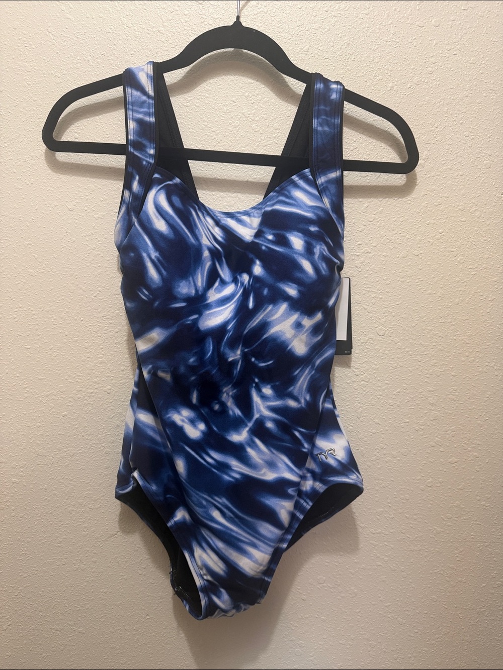 TYR Blue Marble One-Piece Swimsuit - Size 6